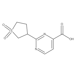2-(1,1-Dioxo-1lambda6-thiolan-3-yl)pyrimidine-4-carboxylic acid Structure