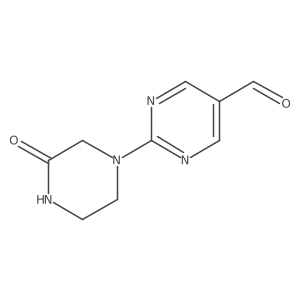 2-(3-Oxopiperazin-1-yl)pyrimidine-5-carbaldehyde结构式