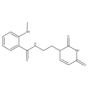 N-[2-(3,4-dihydro-2,4-dioxo-1(2h)-pyrimidinyl)ethyl]-2-(methylamino)benzamide结构式