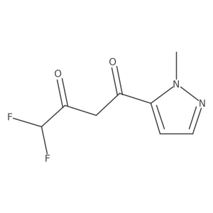 4,4-difluoro-1-(1-methyl-1H-pyrazol-5-yl)butane-1,3-dione Structure
