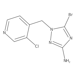 5-bromo-1-[(3-chloropyridin-4-yl)methyl]-1H-1,2,4-triazol-3-amine结构式