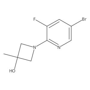 1-(5-Bromo-3-fluoropyridin-2-yl)-3-methylazetidin-3-ol结构式