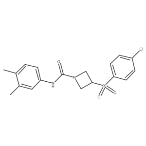 3-((4-chlorophenyl)sulfonyl)-N-(3,4-dimethylphenyl)azetidine-1-carboxamide Structure