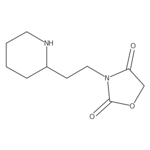 3-[2-(Piperidin-2-yl)ethyl]-1,3-oxazolidine-2,4-dione结构式