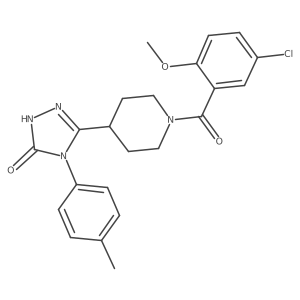 5-[1-(5-chloro-2-methoxybenzoyl)piperidin-4-yl]-4-(4-methylphenyl)-2,4-dihydro-3H-1,2,4-triazol-3-one Structure