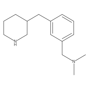 Dimethyl({3-[(piperidin-3-yl)methyl]phenyl}methyl)amine结构式