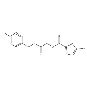 2-((4-Bromobenzyl)amino)-2-oxoethyl 5-bromofuran-2-carboxylate结构式