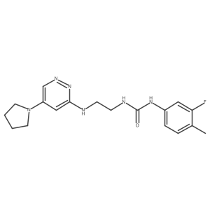 1-(3-Fluoro-4-methylphenyl)-3-(2-((5-(pyrrolidin-1-yl)pyridazin-3-yl)amino)ethyl)urea Structure