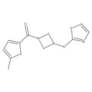 (5-Methylthiophen-2-yl)(3-(thiazol-2-yloxy)azetidin-1-yl)methanone结构式