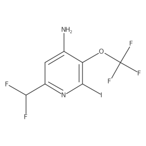 6-(Difluoromethyl)-2-iodo-3-(trifluoromethoxy)pyridin-4-amine Structure