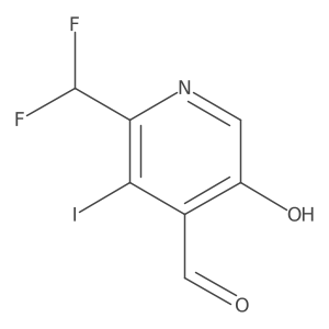 2-(Difluoromethyl)-5-hydroxy-3-iodopyridine-4-carboxaldehyde Structure