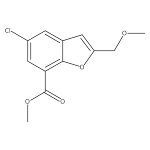 Methyl 5-chloro-2-(methoxymethyl)benzofuran-7-carboxylate结构式