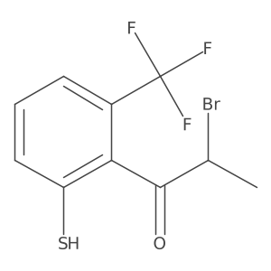 CC(Br)C(=O)c1c(S)cccc1C(F)(F)F结构式