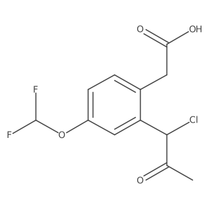 2-(1-Chloro-2-oxopropyl)-4-(difluoromethoxy)phenylacetic acid Structure