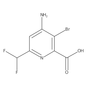 4-Amino-3-bromo-6-(difluoromethyl)picolinic acid Structure