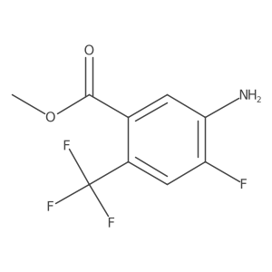 Methyl 5-amino-4-fluoro-2-(trifluoromethyl)benzoate结构式