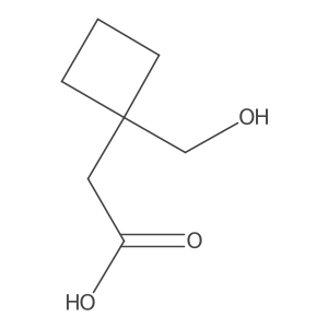 2-[1-(Hydroxymethyl)cyclobutyl]acetic acid结构式