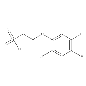 2-(4-Bromo-2-chloro-5-fluorophenoxy)ethane-1-sulfonyl chloride Structure