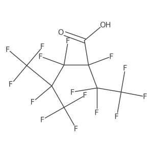 2,3,3,4,5,5,5-Heptafluoro-2-(pentafluoroethyl)-4-(trifluoromethyl)pentanoic acid结构式