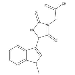 2-(4-(1-Methyl-1H-indol-3-yl)-2,5-dioxoimidazolidin-1-yl)acetic acid结构式