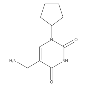 5-(Aminomethyl)-1-cyclopentyl-1,2,3,4-tetrahydropyrimidine-2,4-dione结构式