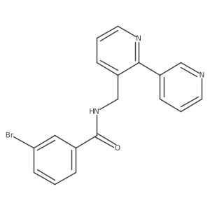 N-([2,3'-bipyridin]-3-ylmethyl)-3-bromobenzamide结构式