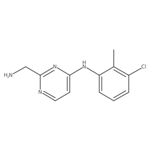 2-(aminomethyl)-N-(3-chloro-2-methylphenyl)pyrimidin-4-amine Structure