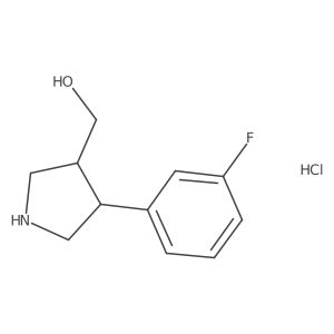 Rac-[(3r,4s)-4-(3-fluorophenyl)pyrrolidin-3-yl]methanol hydrochloride Structure