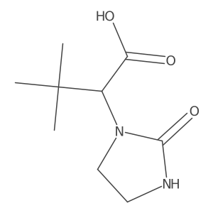 (2S)-3,3-dimethyl-2-(2-oxoimidazolidin-1-yl)butanoic acid结构式