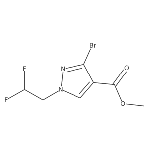 Methyl 3-bromo-1-(2,2-difluoroethyl)pyrazole-4-carboxylate Structure