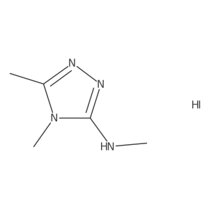 N,4,5-trimethyl-4H-1,2,4-triazol-3-amine hydroiodide结构式