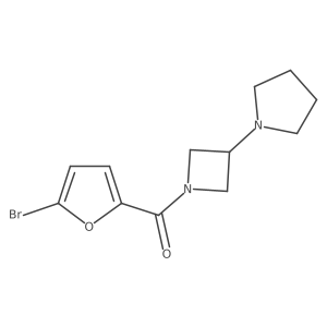 (5-Bromofuran-2-yl)(3-(pyrrolidin-1-yl)azetidin-1-yl)methanone结构式