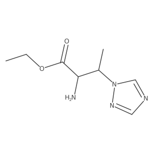 ethyl 2-amino-3-(1H-1,2,4-triazol-1-yl)butanoate结构式
