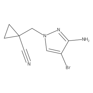 1-[(3-amino-4-bromo-1H-pyrazol-1-yl)methyl]cyclopropane-1-carbonitrile Structure