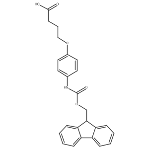 4-(4-((((9H-Fluoren-9-yl)methoxy)carbonyl)amino)phenoxy)butanoic acid结构式