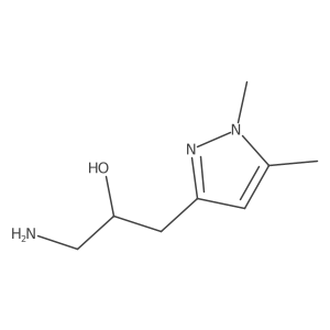 1-amino-3-(1,5-dimethyl-1H-pyrazol-3-yl)propan-2-ol结构式