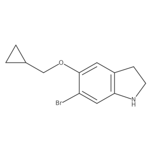 6-Bromo-5-(cyclopropylmethoxy)-2,3-dihydro-1h-indole Structure