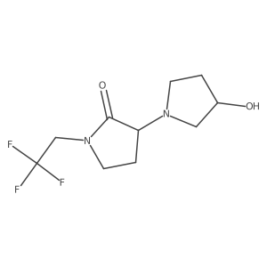 3-Hydroxy-1'-(2,2,2-trifluoroethyl)-[1,3'-bipyrrolidin]-2'-one结构式