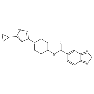 N-(1-(5-cyclopropyl-1H-pyrazol-3-yl)piperidin-4-yl)benzo[c][1,2,5]thiadiazole-5-carboxamide Structure