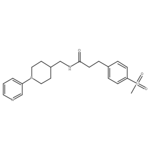 3-(4-(methylsulfonyl)phenyl)-N-((1-(pyridin-3-yl)piperidin-4-yl)methyl)propanamide Structure