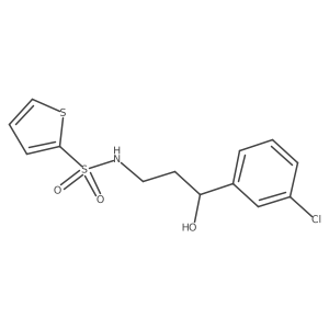 N-[3-(3-chlorophenyl)-3-hydroxypropyl]thiophene-2-sulfonamide结构式