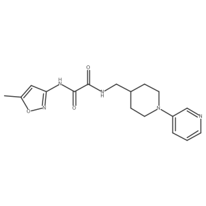 N1-(5-methylisoxazol-3-yl)-N2-((1-(pyridin-3-yl)piperidin-4-yl)methyl)oxalamide结构式
