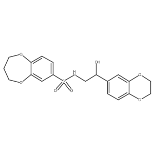 N-(2-(2,3-dihydrobenzo[b][1,4]dioxin-6-yl)-2-hydroxyethyl)-3,4-dihydro-2H-benzo[b][1,4]dioxepine-7-sulfonamide Structure
