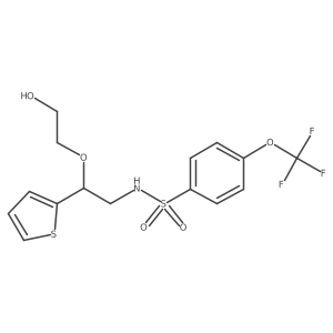 N-(2-(2-hydroxyethoxy)-2-(thiophen-2-yl)ethyl)-4-(trifluoromethoxy)benzenesulfonamide结构式