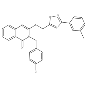 3-(4-chlorobenzyl)-2-(((3-(m-tolyl)-1,2,4-oxadiazol-5-yl)methyl)thio)quinazolin-4(3H)-one Structure