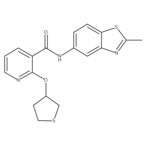 N-(2-methylbenzo[d]thiazol-5-yl)-2-((tetrahydrothiophen-3-yl)oxy)nicotinamide Structure