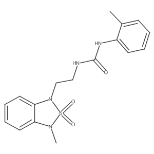 1-(2-(3-methyl-2,2-dioxidobenzo[c][1,2,5]thiadiazol-1(3H)-yl)ethyl)-3-(o-tolyl)urea结构式