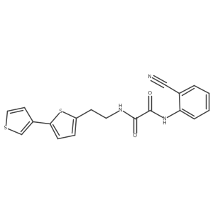 N1-(2-([2,3'-bithiophen]-5-yl)ethyl)-N2-(2-cyanophenyl)oxalamide结构式