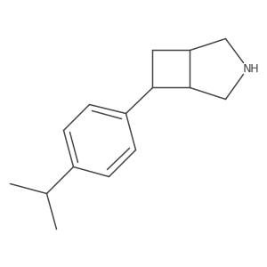 6-[4-(Propan-2-yl)phenyl]-3-azabicyclo[3.2.0]heptane结构式