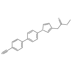 2-[1-(4'-cyanobiphenyl-4-yl)-1H-pyrrol-3-yl]-acetic acid methyl ester结构式